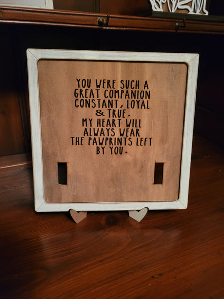 Pet Collar Memorial Placque