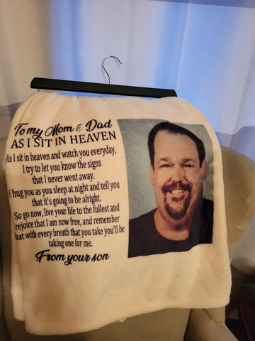 To My Mom and Dad....From Your Son-Memorial Blanket