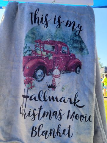 Holiday Blanket with Vintage Truck