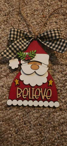 Santa "Believe" Ornament