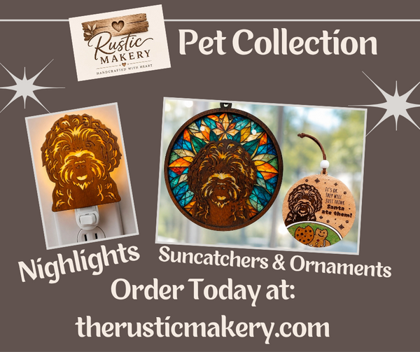 Pre-Order Sets!  Purchase a Colorful Suncatcher and a Matching Night Light for $30 and get a FREE holiday ornament.