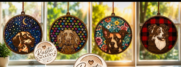 Pre-Order Sets!  Purchase a Colorful Suncatcher and a Matching Night Light for $30 and get a FREE holiday ornament.