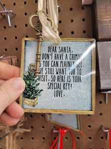 Dear Santa Ornament