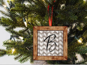 Chevron Initial Ornament