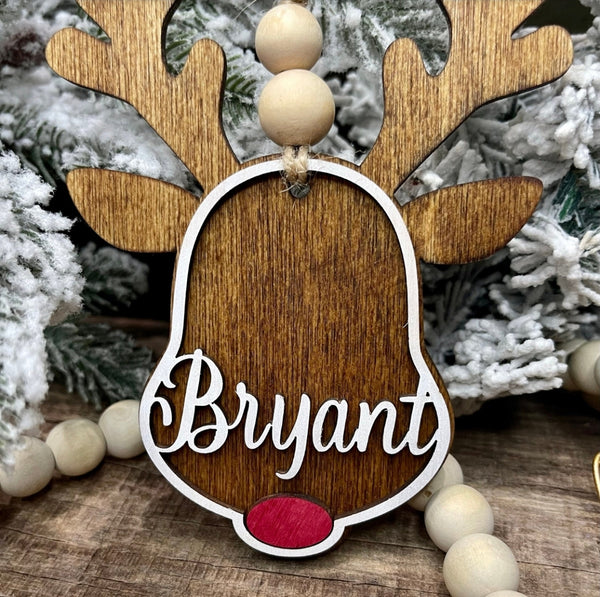 Personalized Reindeer Ornament