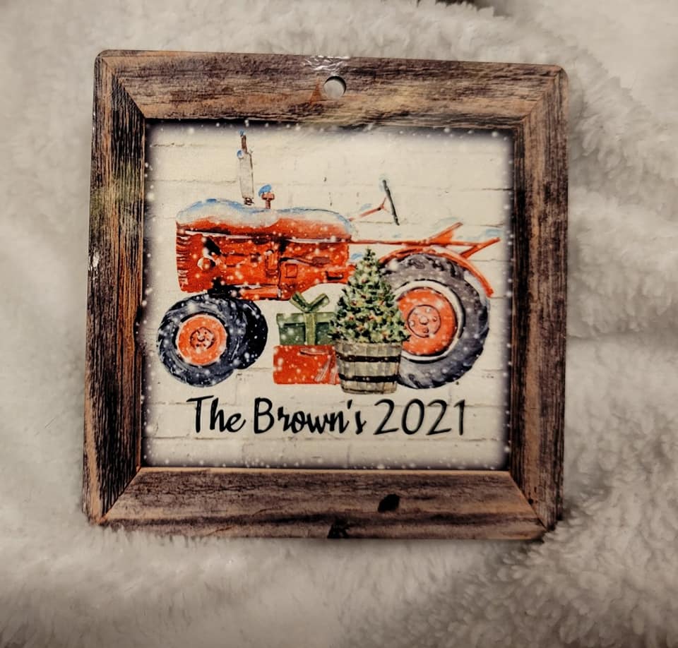 Family Tractor Ornament